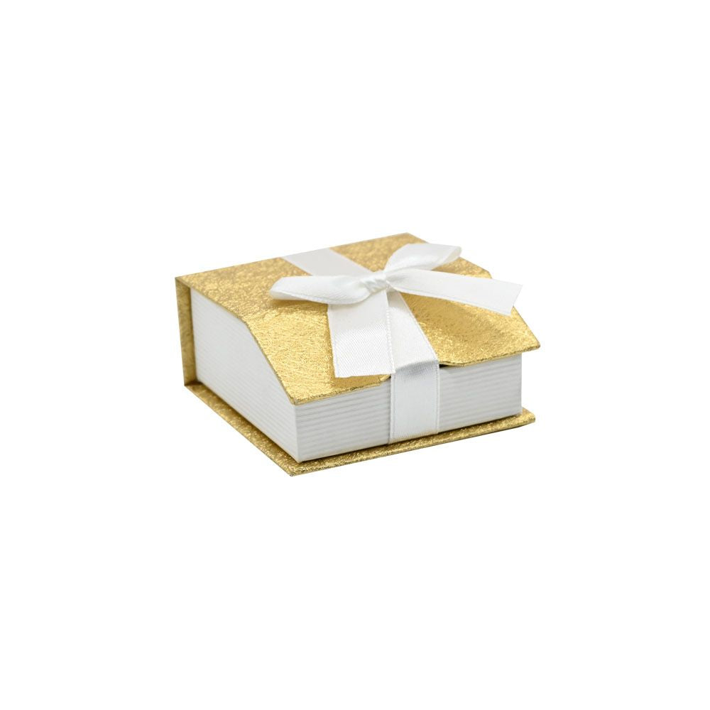 Gold and White Jewelry Earring or Pendant Boxes