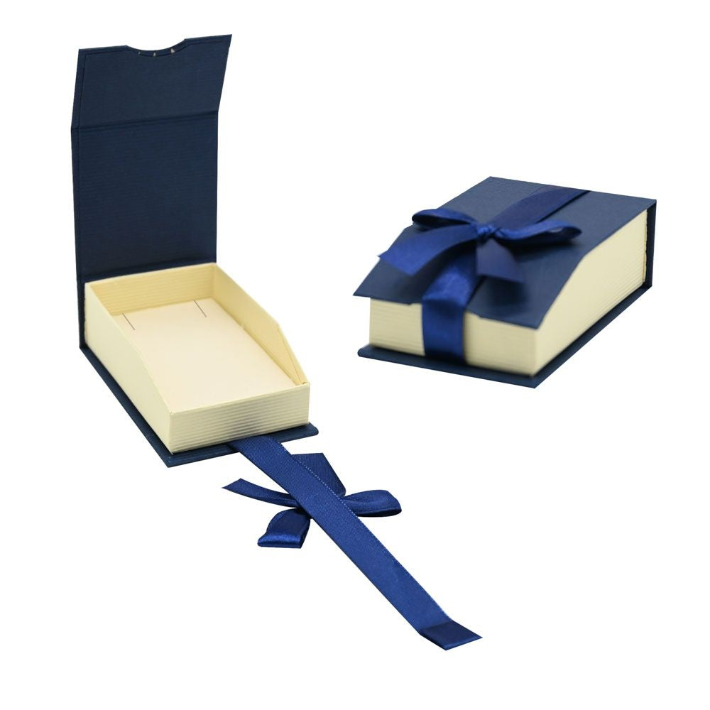 Blue and Cream Magnetic Jewelry Pendant Boxes