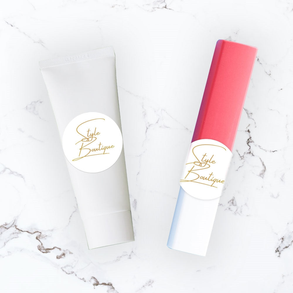 Matte White Custom Printed Stickers / Labels 3/4" x 3/4"