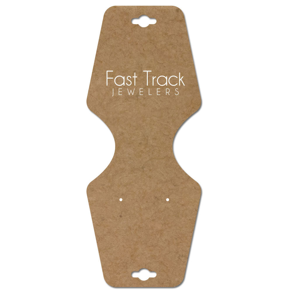 Brown Kraft Card Stock Jewelry Bracelet / Necklace Hanging Cards