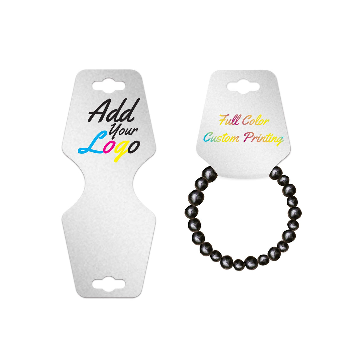 Shimmer Silver Folding Necklace / Bracelet Card 2-1/2" x 5"