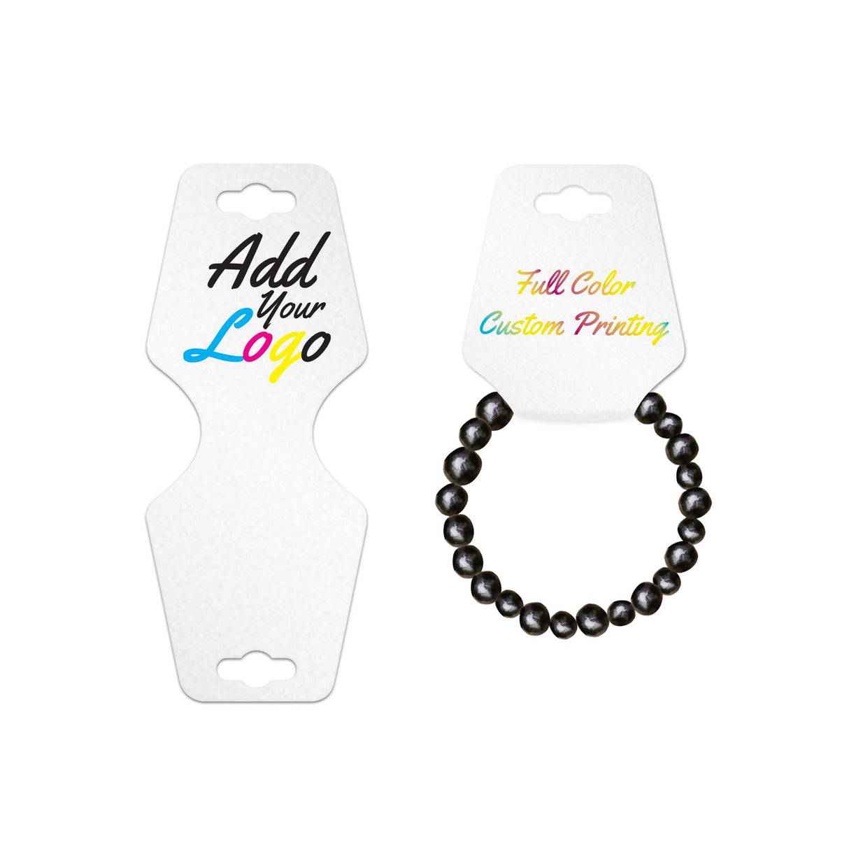 Shimmer White Folding Necklace / Bracelet Card 2-1/2" x 5"