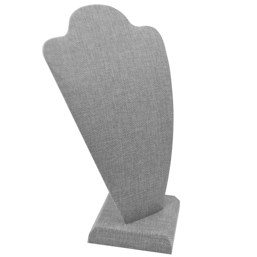 Grey Linen 2 Piece Jewelry Necklace or Chain Display