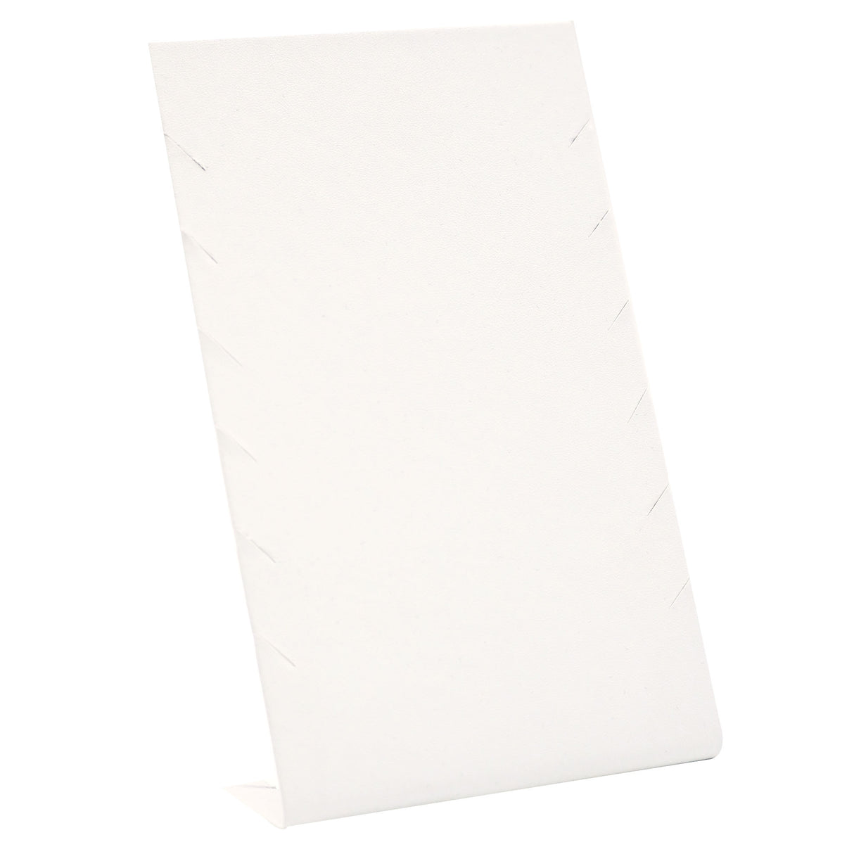 White Leatherette Jewelry Necklace / Pendant Display Stand - Holds 6 Pieces