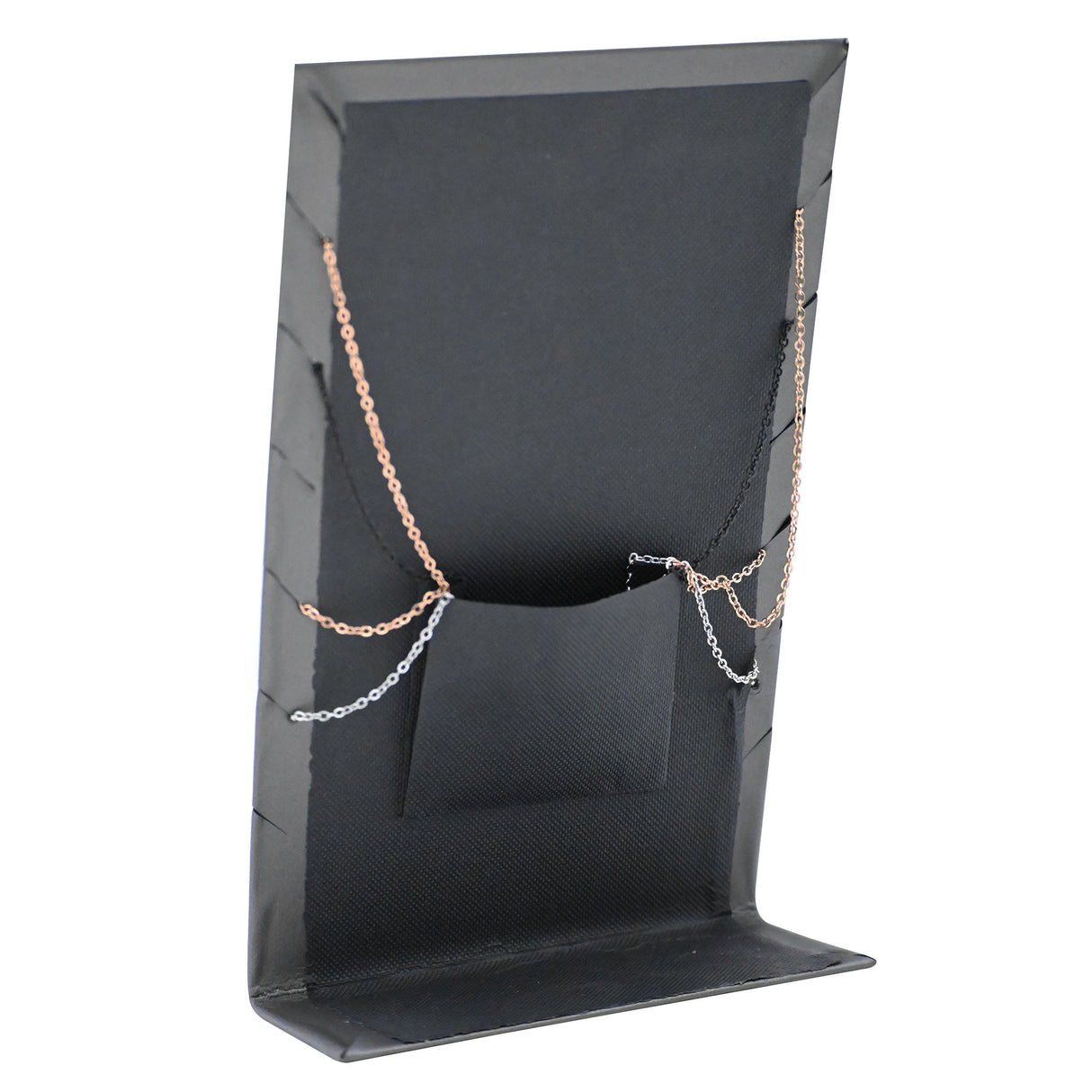 Steel Grey Leatherette Jewelry Necklace / Pendant Display Stand - Holds 6 Pieces
