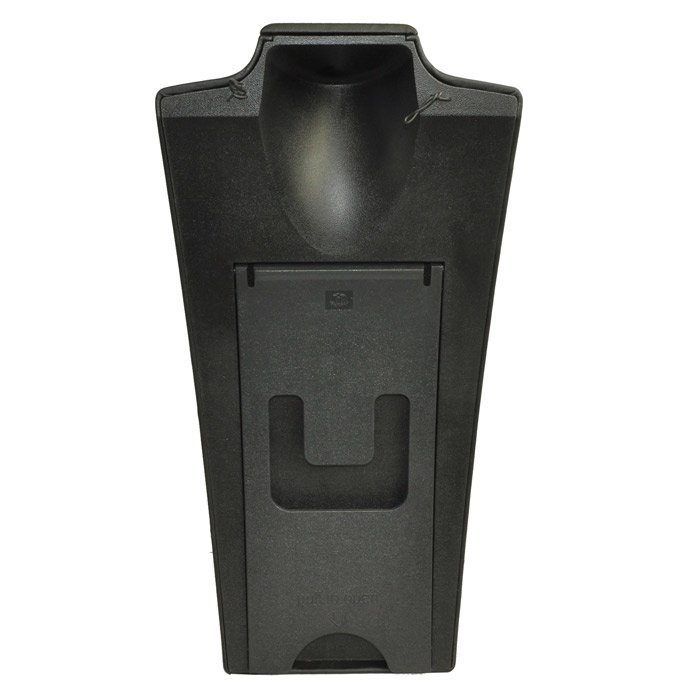 Black Leatherette Fold-able Jewelry Necklace Display Stand, 13-1/2" Tall