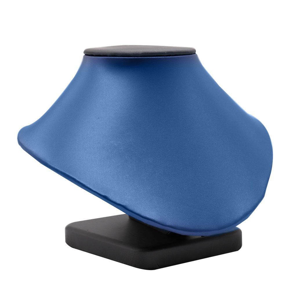 Blue Leatherette Jewelry Necklace Display Bust, 5-3/8" Tall