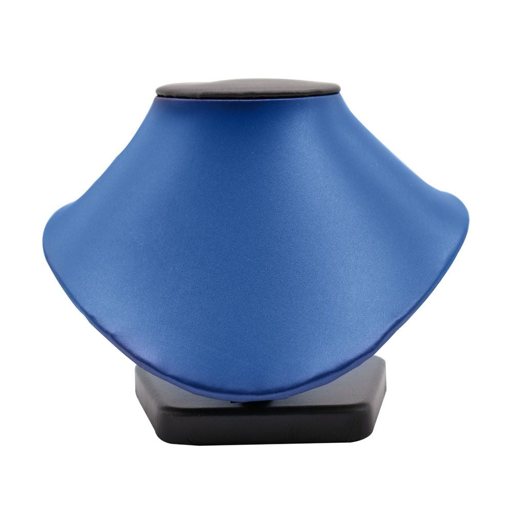 Blue Leatherette Jewelry Necklace Display Bust, 5-3/8" Tall