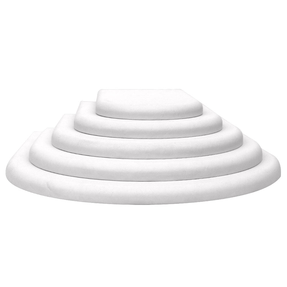White Leatherette 4 Tier Jewelry Necklace Display