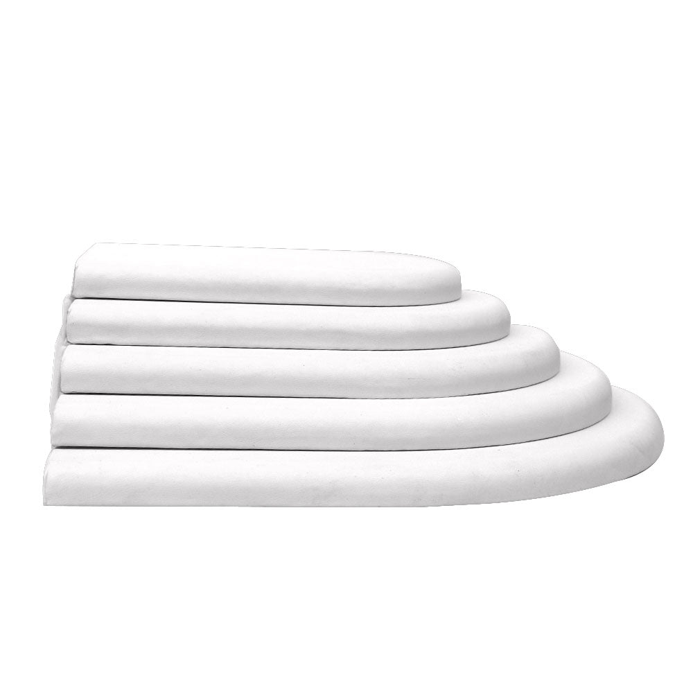 White Leatherette 4 Tier Jewelry Necklace Display
