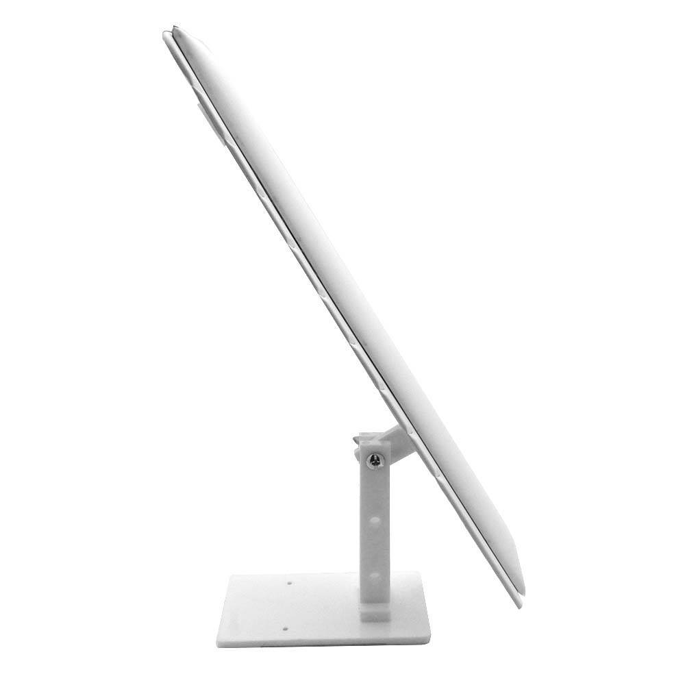 White Leatherette Adjustable Jewelry Pendant Display Stand, Holds 9 Pendants