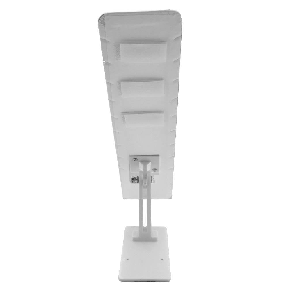 White Leatherette Adjustable Jewelry Pendant Display Stand, Holds 9 Pendants