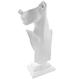 Tall White Poly Jewelry Earring and Necklace Display Mannequin