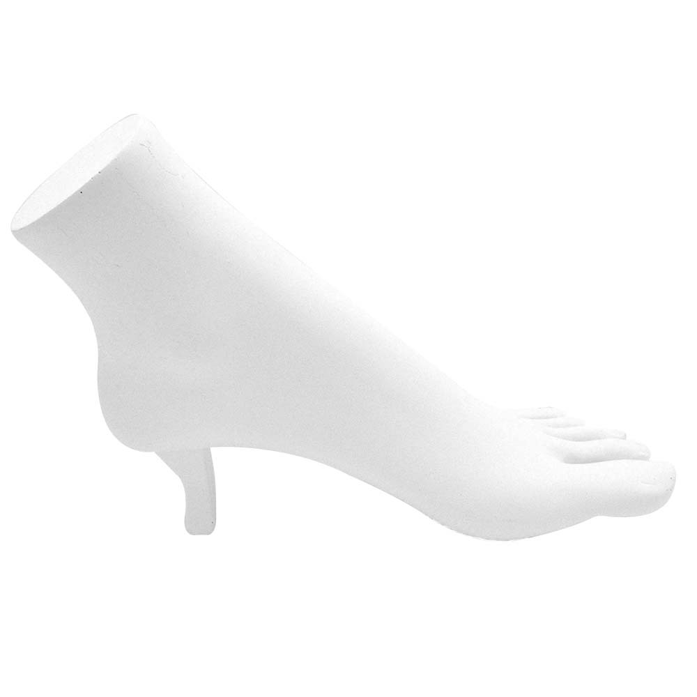 White Polystyrene Ankle Bracelet / Toe Ring Display Foot