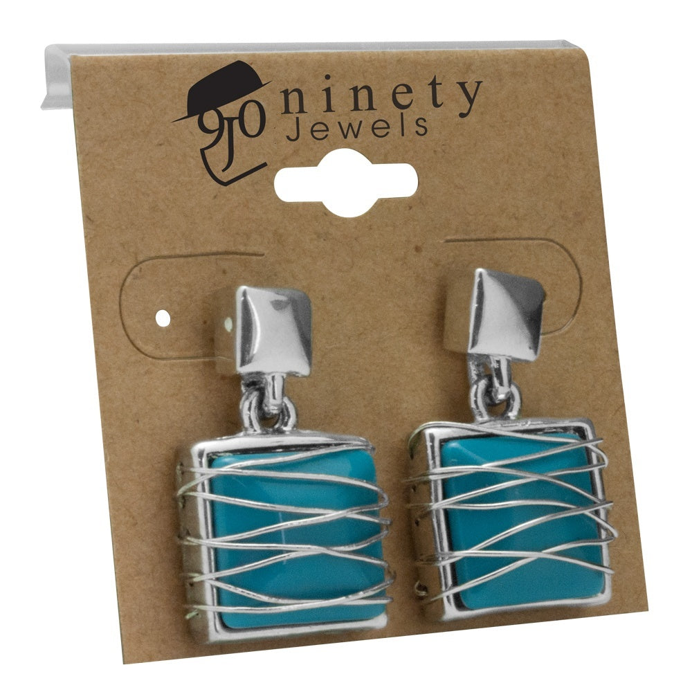 Brown Kraft 2" x 2" Jewelry Earring Hanging Cards, 100 Per Pack