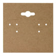Brown Kraft 2" x 2" Jewelry Earring Hanging Cards, 100 Per Pack