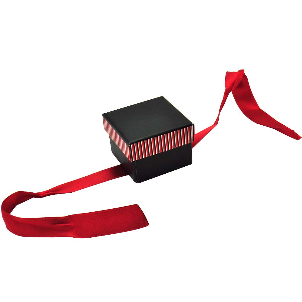 Red Striped Ring Box
