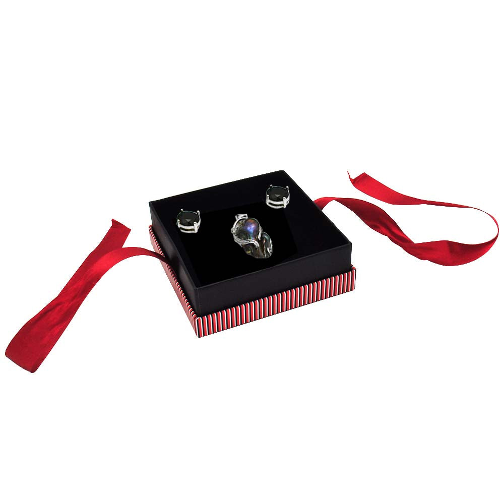 Red Striped Lg. Pendant Box