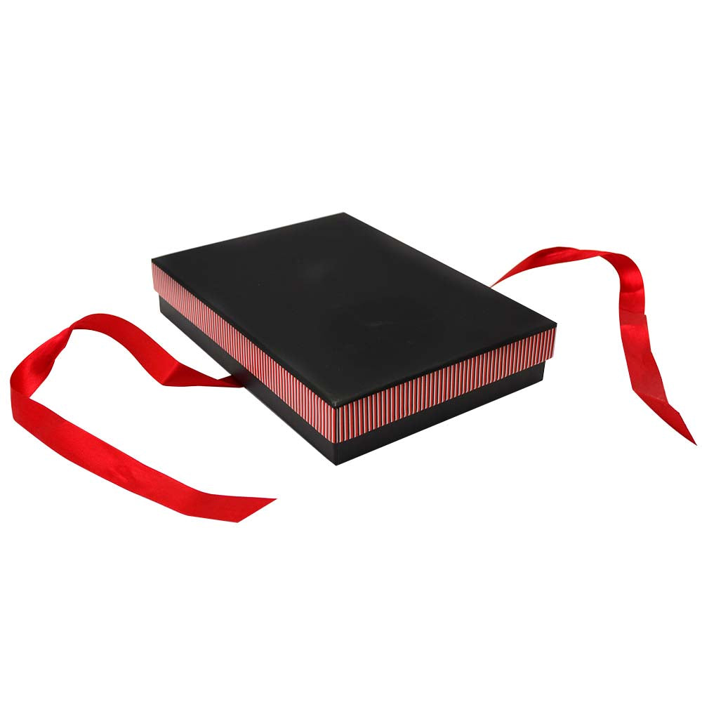 Red Striped Lg. Necklace Box