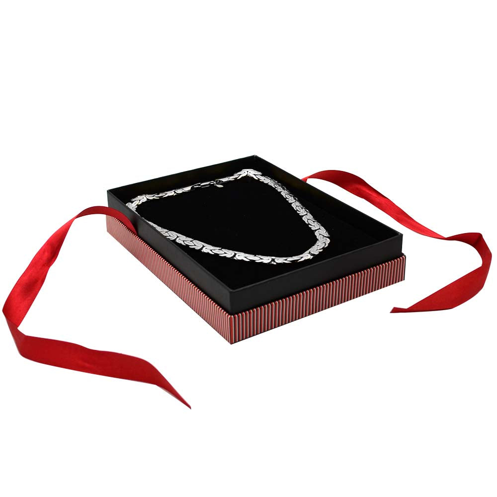 Red Striped Lg. Necklace Box
