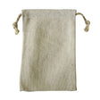 Beige Linen Drawstring Gift Pouches, 3" x 4"