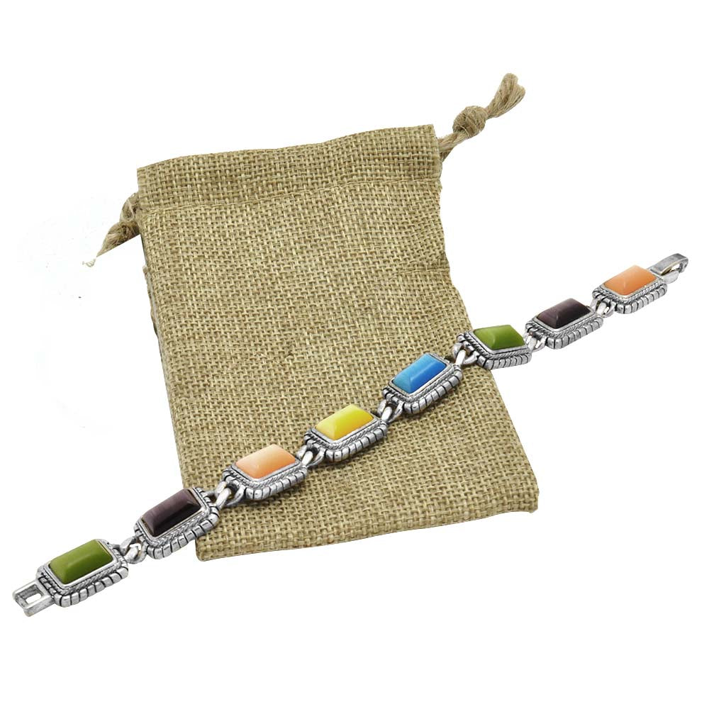 Brown Burlap Drawstring Gift Pouches, 12 Per Pack