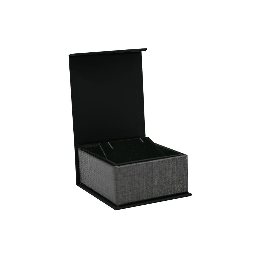 Black and Grey Magnetic Lid Jewelry Earring or Pendant Boxes