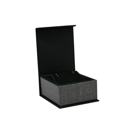 Black and Grey Magnetic Lid Jewelry Earring or Pendant Boxes