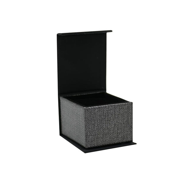 Black and Grey Magnetic Lid Jewelry Ring Boxes