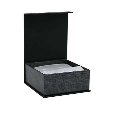 Black and Grey Magnetic Lid Cuff-link and Pin Gift Boxes