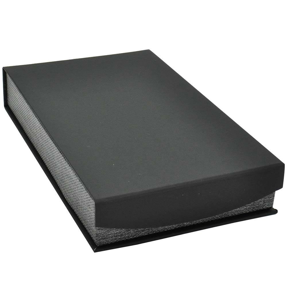 Black and Grey Magnetic Lid Jewelry Necklace Packaging Boxes