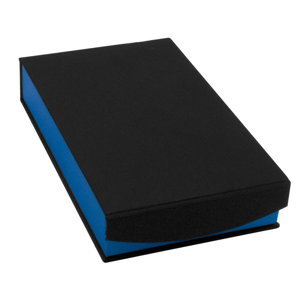 Black and Blue Magnetic Lid Jewelry Necklace or Chain Boxes