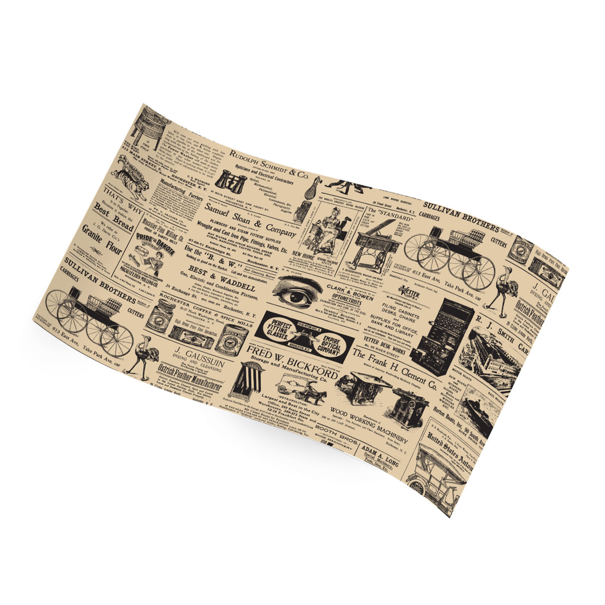 Modern Times Newspaper Tissue Paper – 20" x 30" Sheets (240 Sheets per Ream)