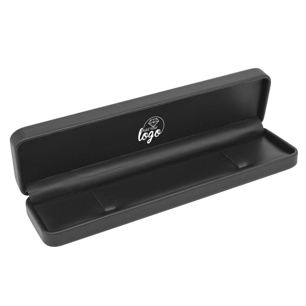 Black Rounded Corner Leatherette Bracelet Box