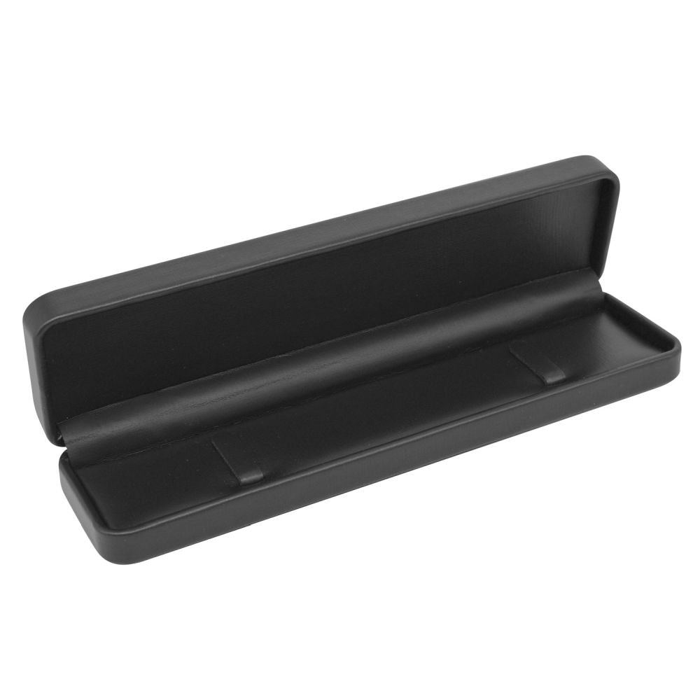 Black Rounded Corner Leatherette Bracelet Box