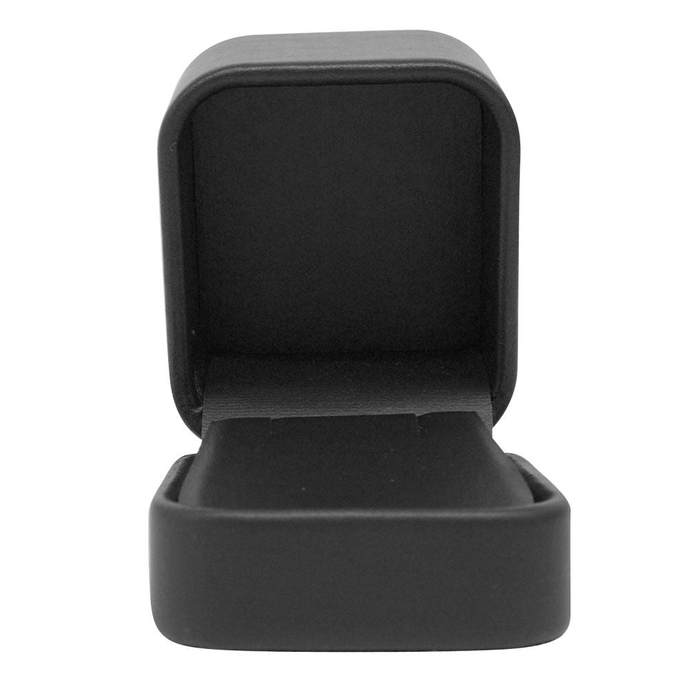 Black Rounded Corner Leatherette Earring Box
