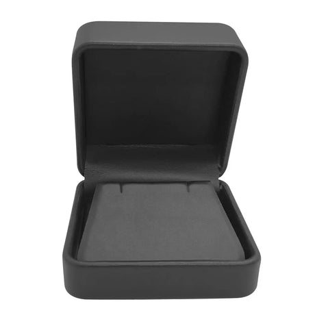 BLACK Rounded Corner Leatherette Pendant/Earring Box