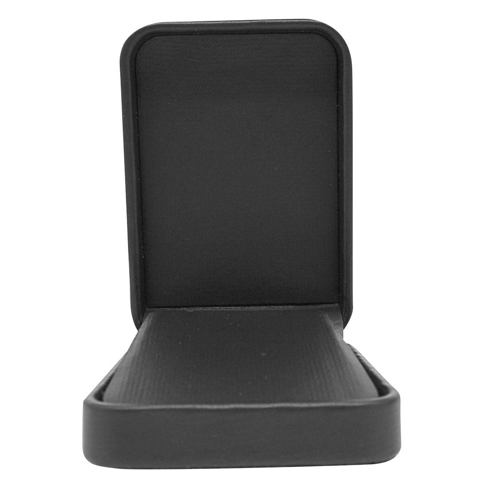 Black Large Rounded Corner Leatherette Pendant/Earring Box