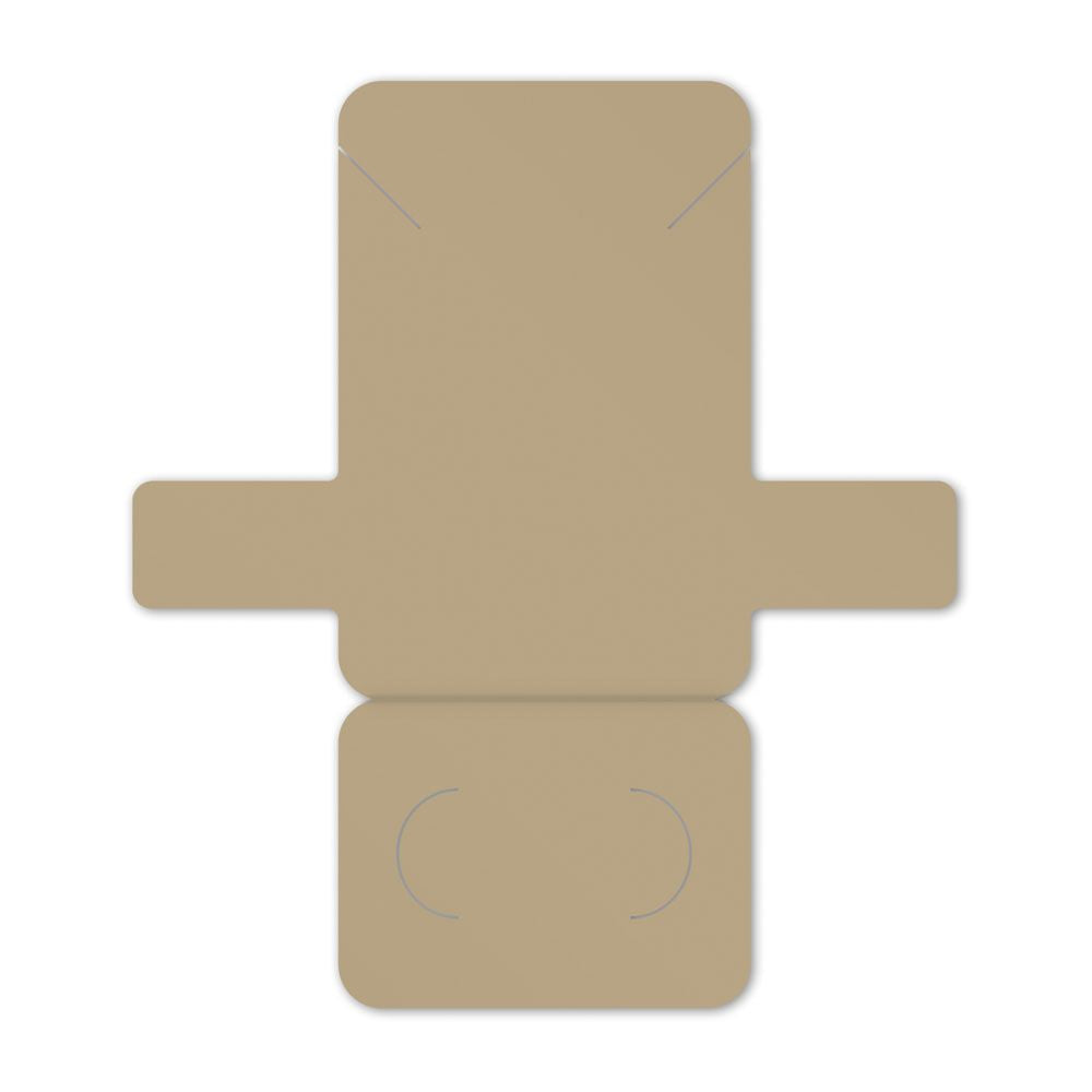 Kraft Ncklace Card with Necklace Holder 2" x 3" Rounded Corner