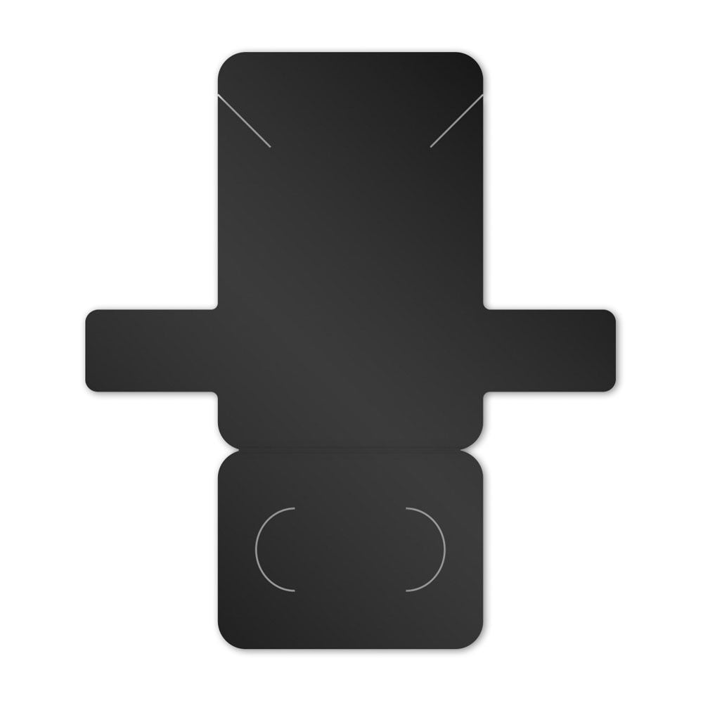 Matte Black Necklace Card with Necklace Holder 2" x 3" Rounded Corner