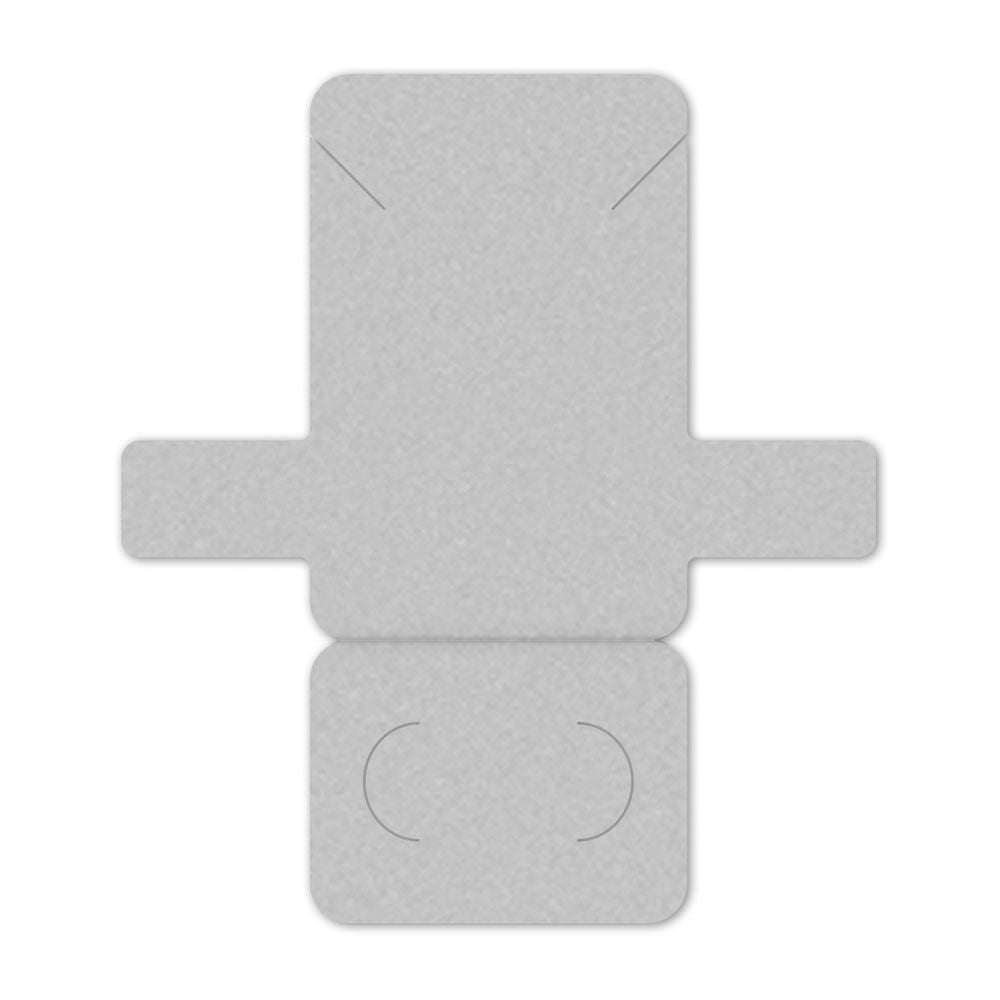 Matte Grey Necklace Card with Necklace Holder 2" x 3" Rounded Corner