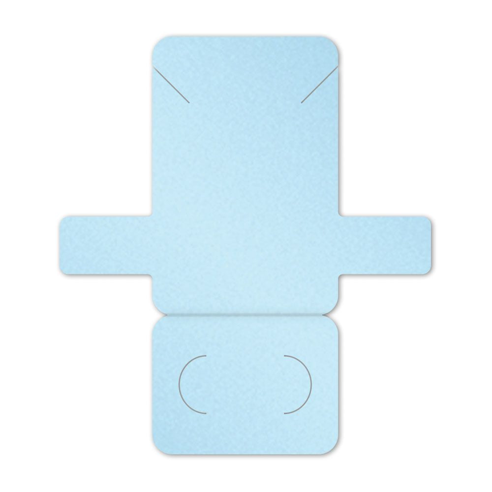 Shimmer Blue Necklace Card with Necklace Holder 2" x 3" Rounded Corner
