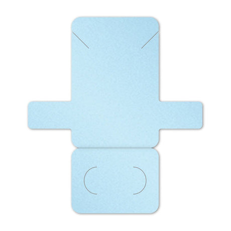 Shimmer Blue Necklace Card with Necklace Holder 2" x 3" Rounded Corner