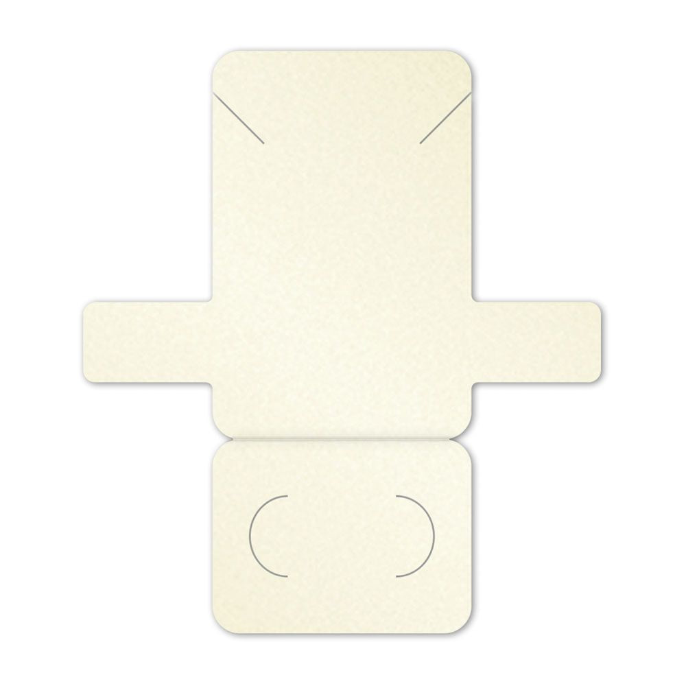 Shimmer White Gold Necklace Card with Necklace Holder 2" x 3" Rounded Corner