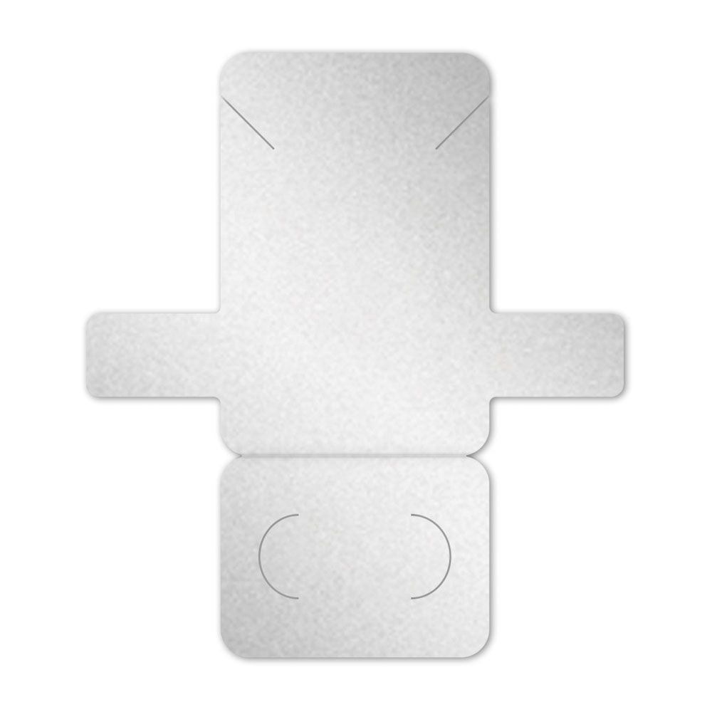 Shimmer Silver Necklace Card with Necklace Holder 2" x 3" Rounded Corner