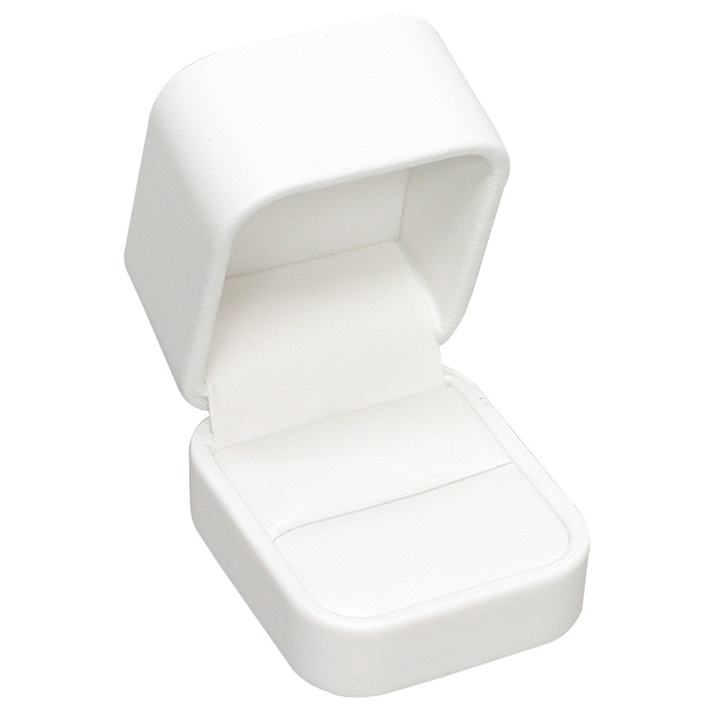 Rounded Corner Leatherette Ring Box
