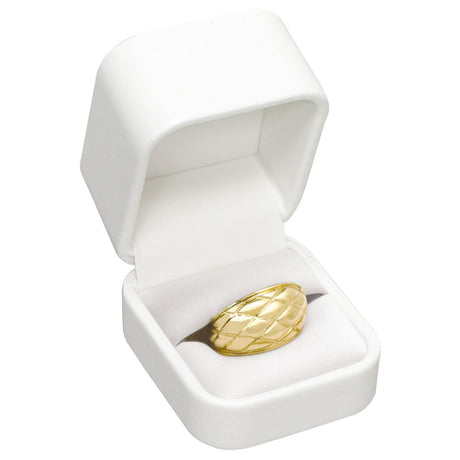 Rounded Corner Leatherette Ring Box