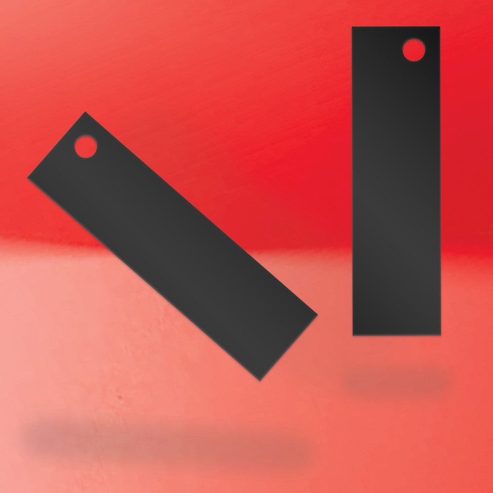 Shimmer Black Custom Hang Tag-Rectangle - 1-3/4" x 1/2"(200 pcs)