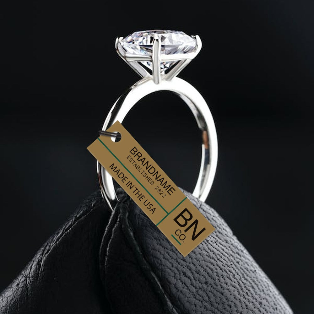 Kraft Custom Hang Tag-Rectangle - 1-3/4" x 1/2"(200 pcs)