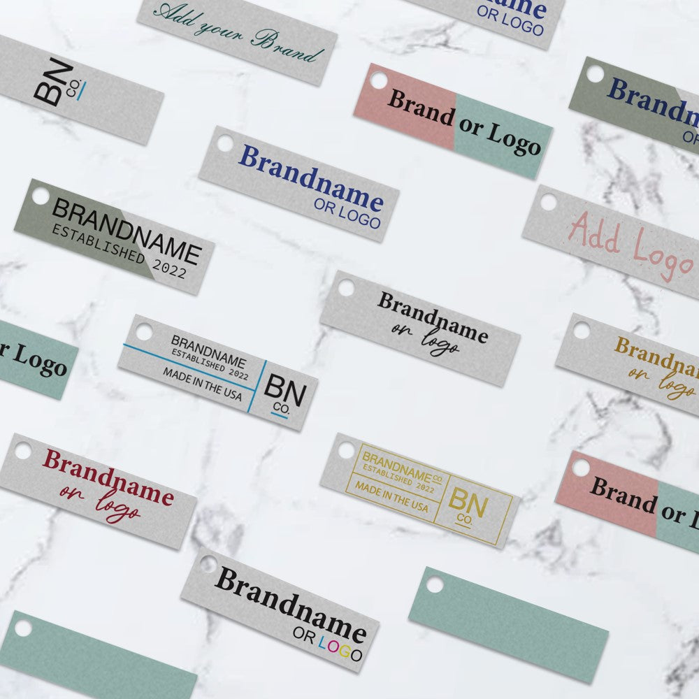 Smoke Grey Custom Hang Tag-Rectangle - 1-3/4" x 1/2"(200 pcs)